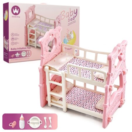 Cuna Camarote para Muñecas con Accesorios