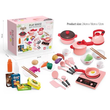 Set Accesorios de Cocina Rosado +40 pcs
