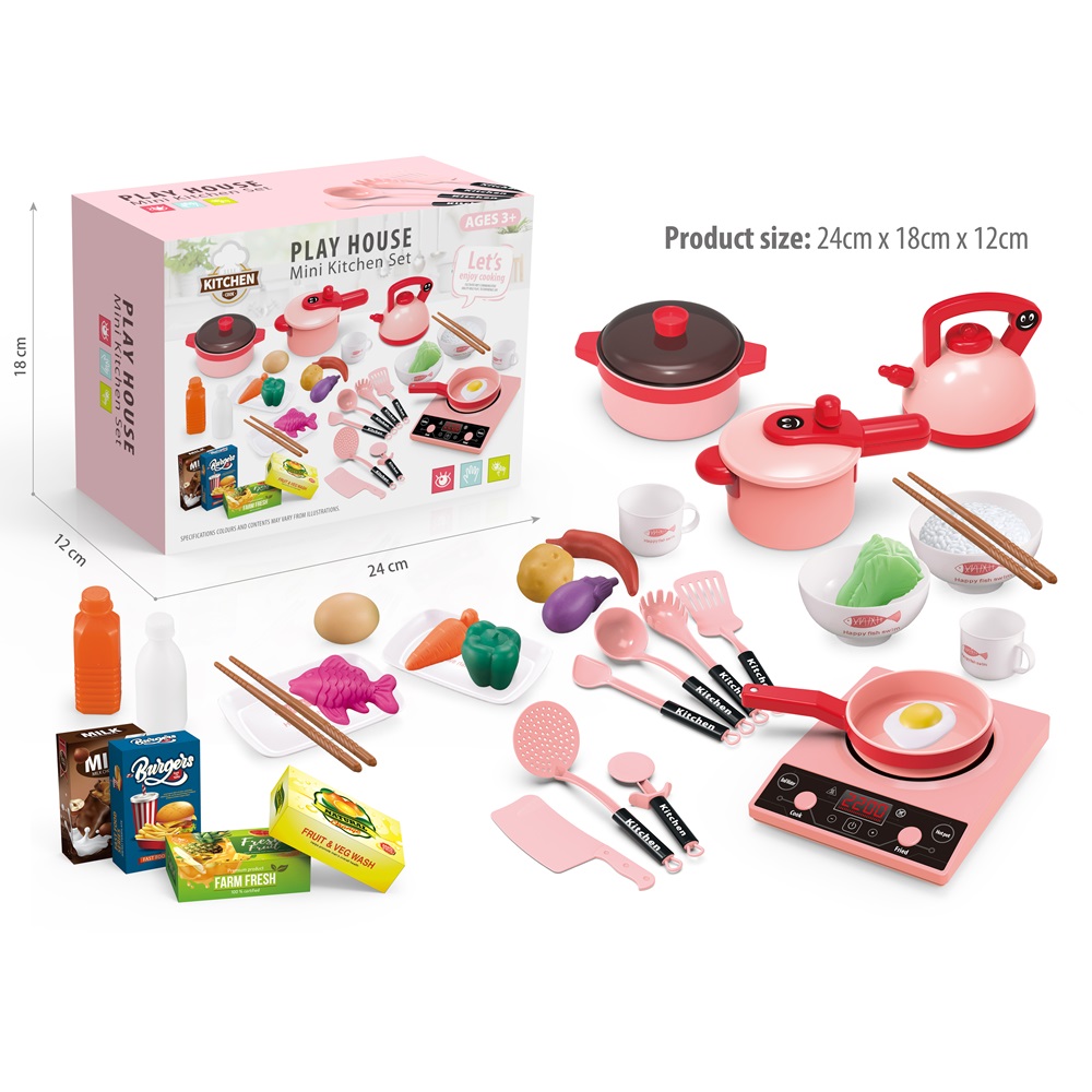 Set Accesorios de Cocina Rosado +40 pcs Set Accesorios de Cocina Rosado +40 pcs