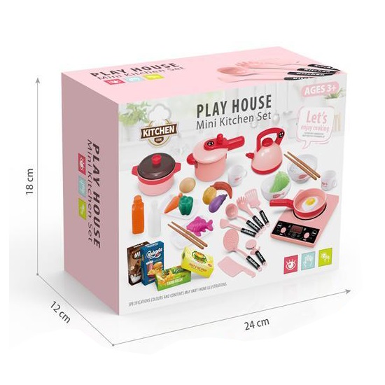 Set Accesorios de Cocina Rosado +40 pcs Set Accesorios de Cocina Rosado +40 pcs