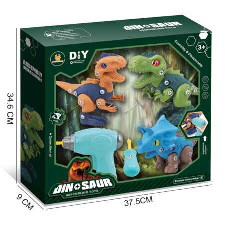 Set de 3 Dinosaurios para Armar con Destornillador